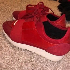 Red balenciaga runners
